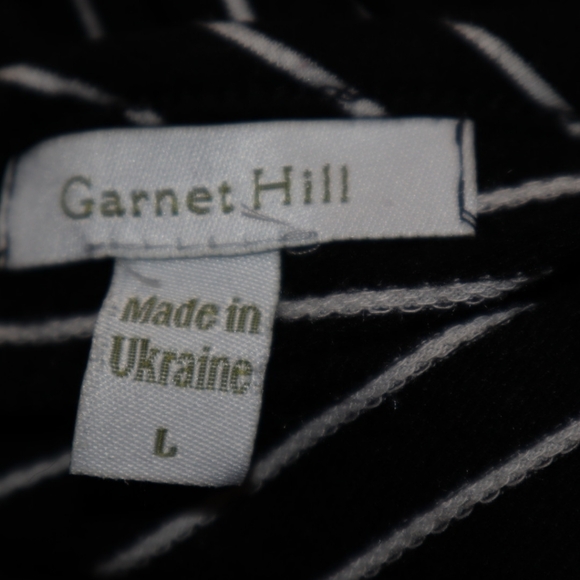 Garnet Hill Black and White Striped Mini Dress - Picture 8 of 9